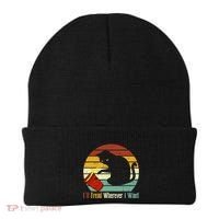 ILl Tread Wherever I Want Funny Cat Lover Beanie thumb 0