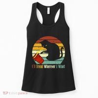 ILl Tread Wherever I Want Funny Cat Lover Women's Tank Top thumb 0
