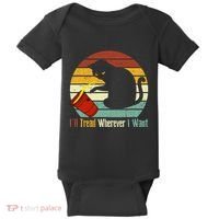 ILl Tread Wherever I Want Funny Cat Lover Baby Bodysuit thumb 0