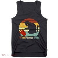 ILl Tread Wherever I Want Funny Cat Lover Tank Top thumb 0