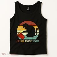 ILl Tread Wherever I Want Funny Cat Lover Tank Top thumb 2
