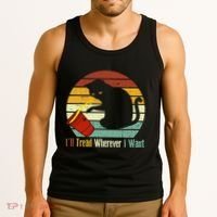 ILl Tread Wherever I Want Funny Cat Lover Tank Top thumb 3