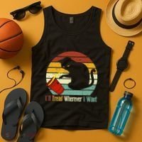 ILl Tread Wherever I Want Funny Cat Lover Tank Top thumb 4