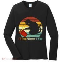 ILl Tread Wherever I Want Funny Cat Lover Women's Long Sleeve Shirt thumb 0