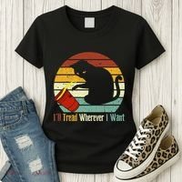 ILl Tread Wherever I Want Funny Cat Lover Women's T-Shirt thumb 3