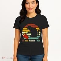 ILl Tread Wherever I Want Funny Cat Lover Women's T-Shirt thumb 4