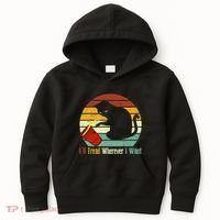 ILl Tread Wherever I Want Funny Cat Lover Kids Hoodie thumb 0