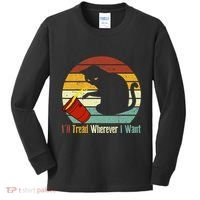 ILl Tread Wherever I Want Funny Cat Lover Kids Long Sleeve Shirt thumb 0