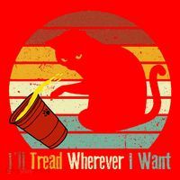 ILl Tread Wherever I Want Funny Cat Lover Santa Hat thumb 1