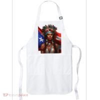 Indigenous Taino Woman Puerto Rican Flag Caribbean Apron thumb 0