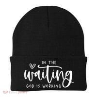 In The Waiting God Is Working Christian Beanie thumb 0