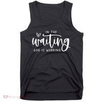 In The Waiting God Is Working Christian Tank Top thumb 0