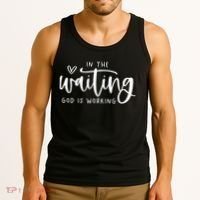 In The Waiting God Is Working Christian Tank Top thumb 3