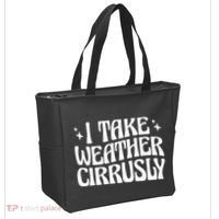 I Take Weather Cirrusly Meteorology Meteorologist Tote Bag thumb 2