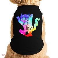 I Teach Wild Things Monster Funny Halloween Gifts Doggie Tank thumb 0