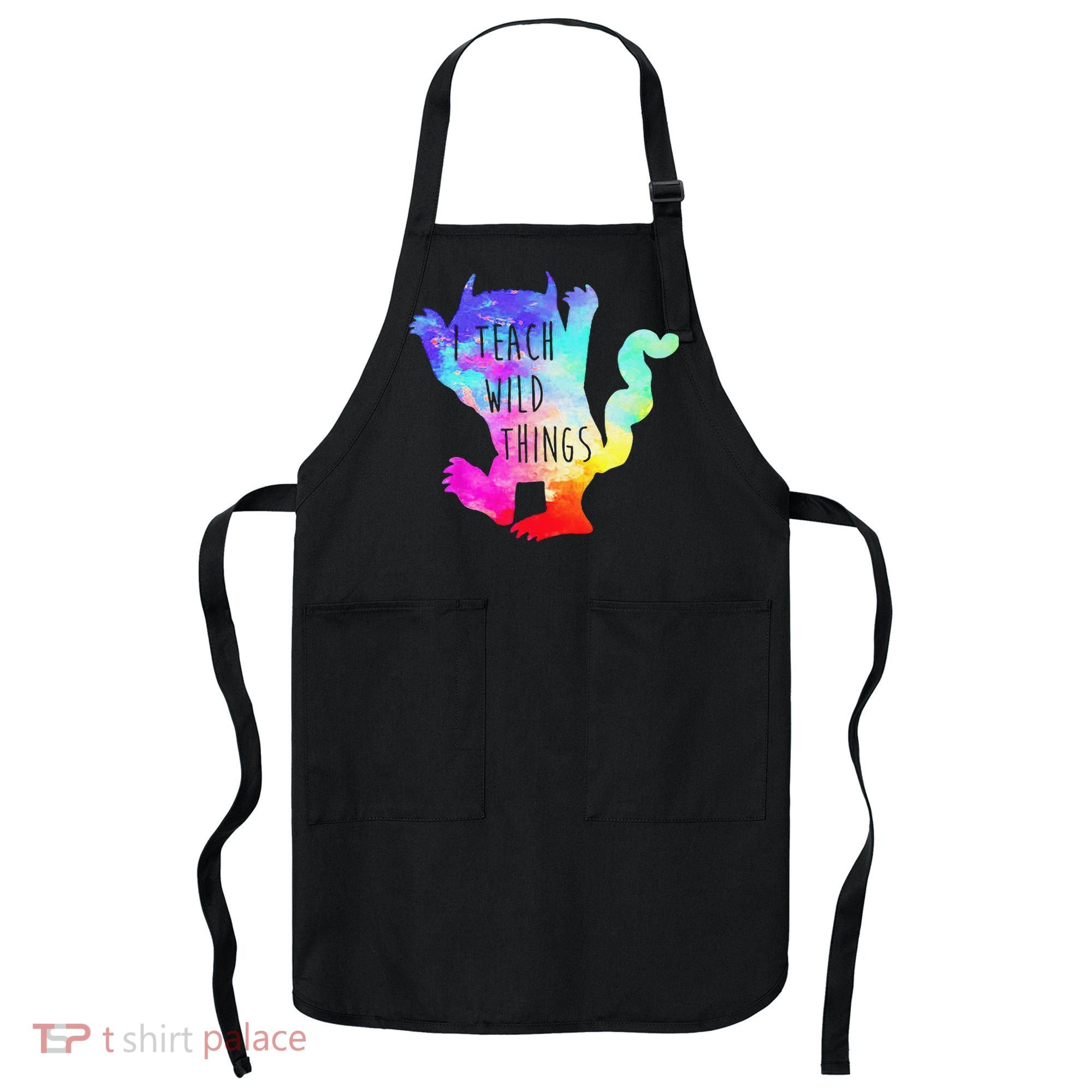 I Teach Wild Things Monster Funny Halloween Gifts Apron