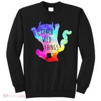 I Teach Wild Things Monster Funny Halloween Gifts Sweatshirt thumb 0