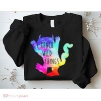 I Teach Wild Things Monster Funny Halloween Gifts Sweatshirt thumb 2