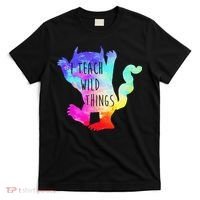 I Teach Wild Things Monster Funny Halloween Gifts T-Shirt thumb 0