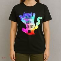 I Teach Wild Things Monster Funny Halloween Gifts T-Shirt thumb 4