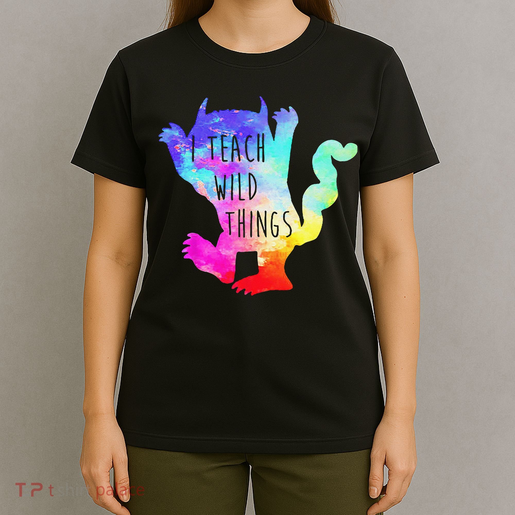 I Teach Wild Things Monster Funny Halloween Gifts T-Shirt