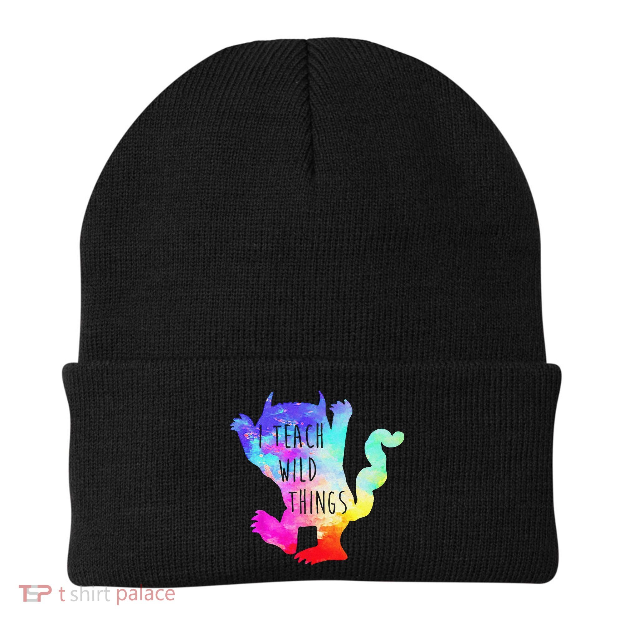 I Teach Wild Things Monster Funny Halloween Gifts Beanie