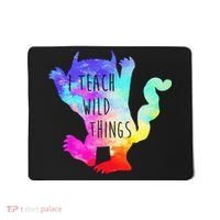 I Teach Wild Things Monster Funny Halloween Gifts Mousepad thumb 0