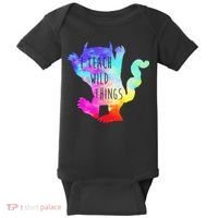 I Teach Wild Things Monster Funny Halloween Gifts Baby Bodysuit thumb 0