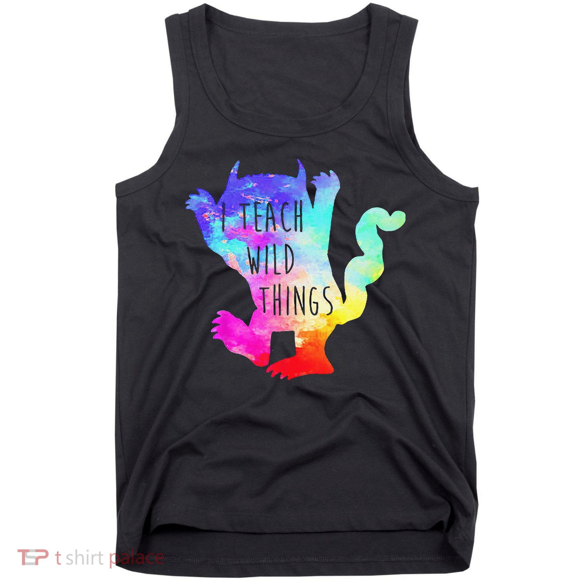 I Teach Wild Things Monster Funny Halloween Gifts Tank Top