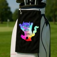 I Teach Wild Things Monster Funny Halloween Gifts Golf Towel thumb 2