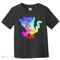 I Teach Wild Things Monster Funny Halloween Gifts Toddler T-Shirt thumb 0