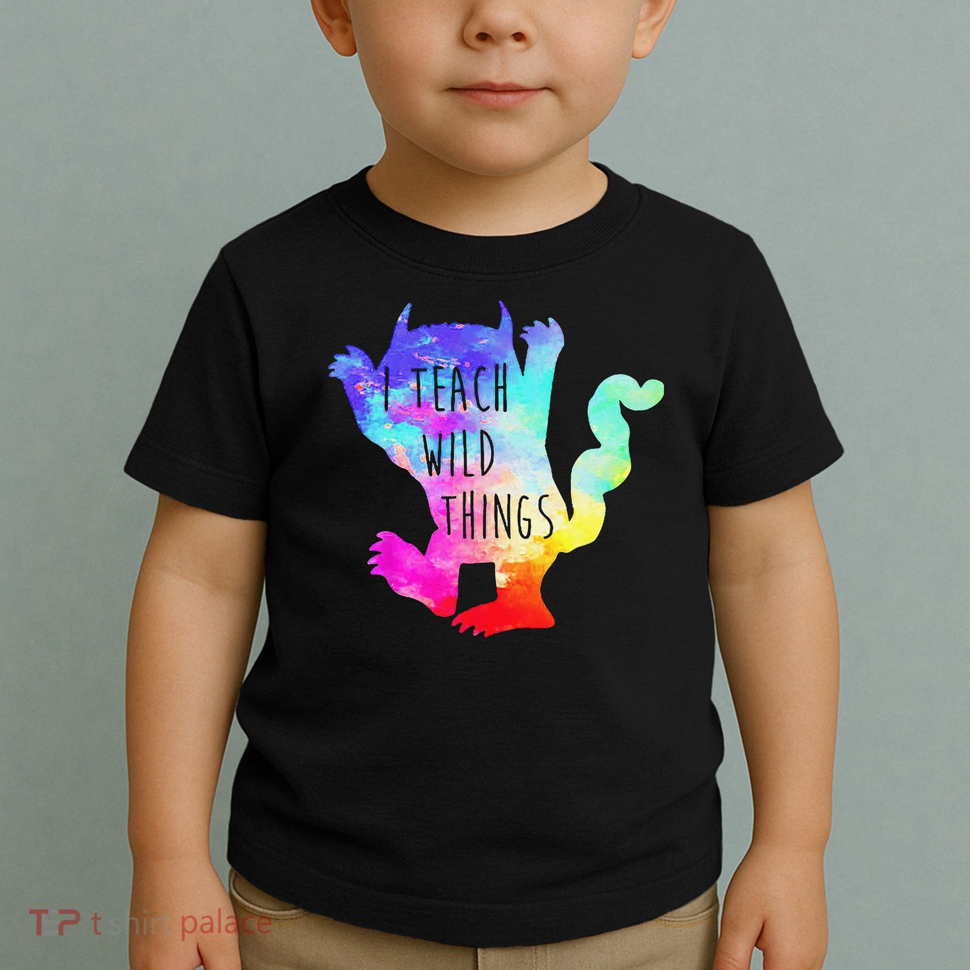 I Teach Wild Things Monster Funny Halloween Gifts Toddler T-Shirt