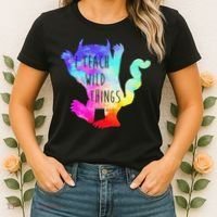 I Teach Wild Things Monster Funny Halloween Gifts Women's T-Shirt thumb 2