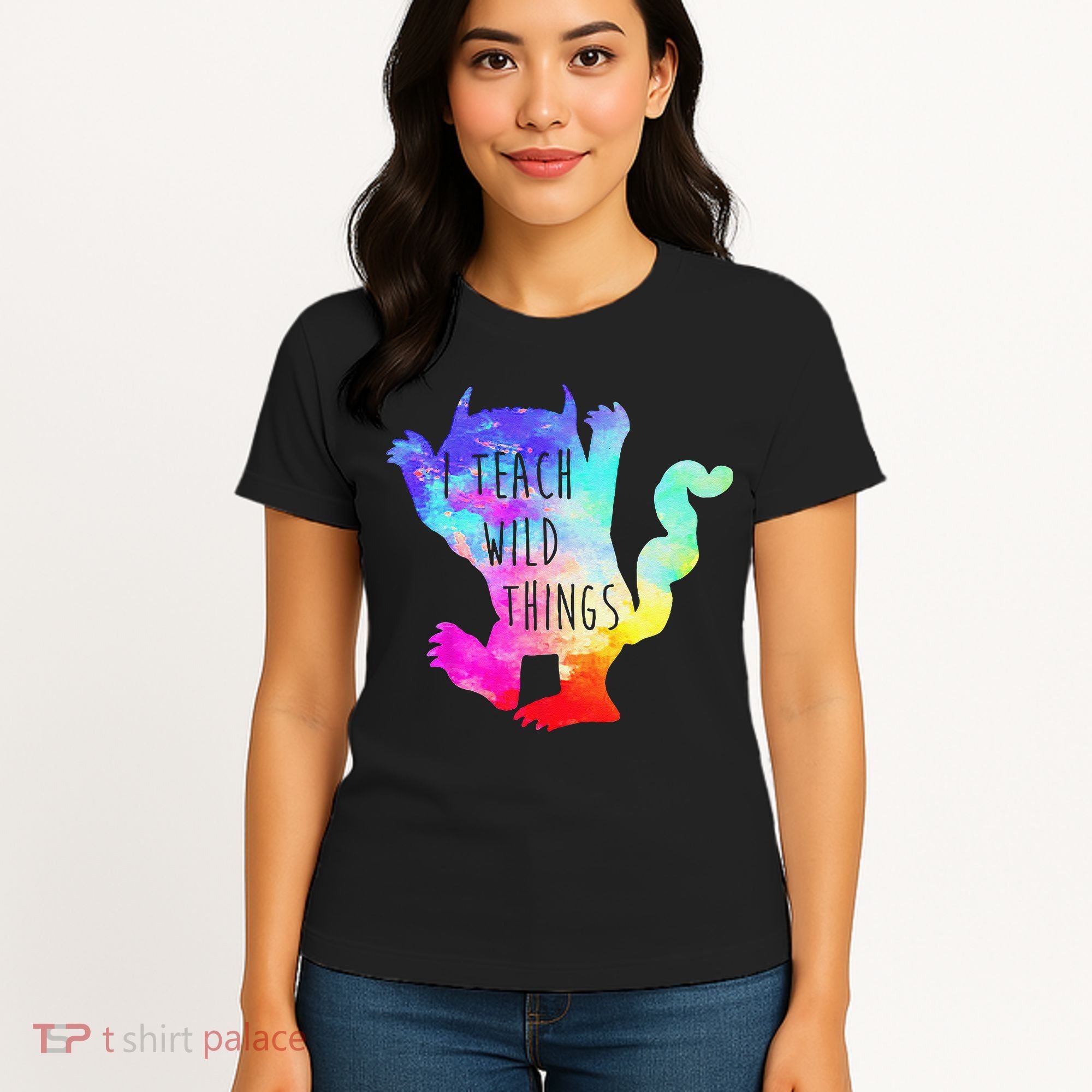 I Teach Wild Things Monster Funny Halloween Gifts Women's T-Shirt