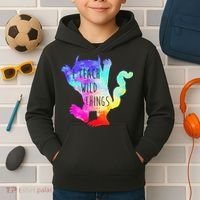 I Teach Wild Things Monster Funny Halloween Gifts Kids Hoodie thumb 2