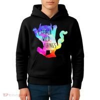 I Teach Wild Things Monster Funny Halloween Gifts Kids Hoodie thumb 4