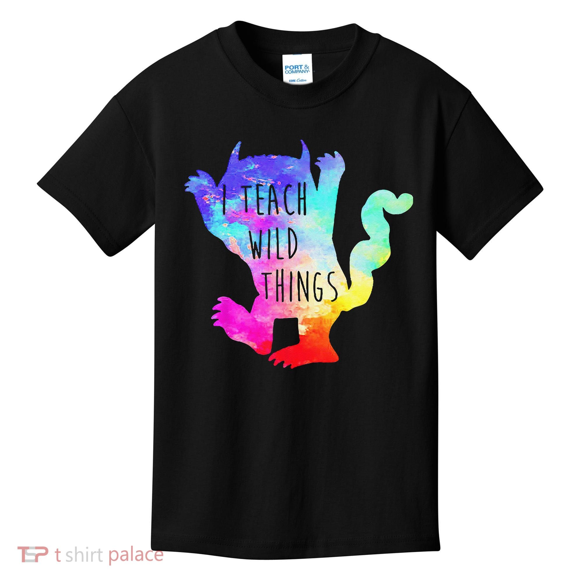 I Teach Wild Things Monster Funny Halloween Gifts Kids T-Shirt