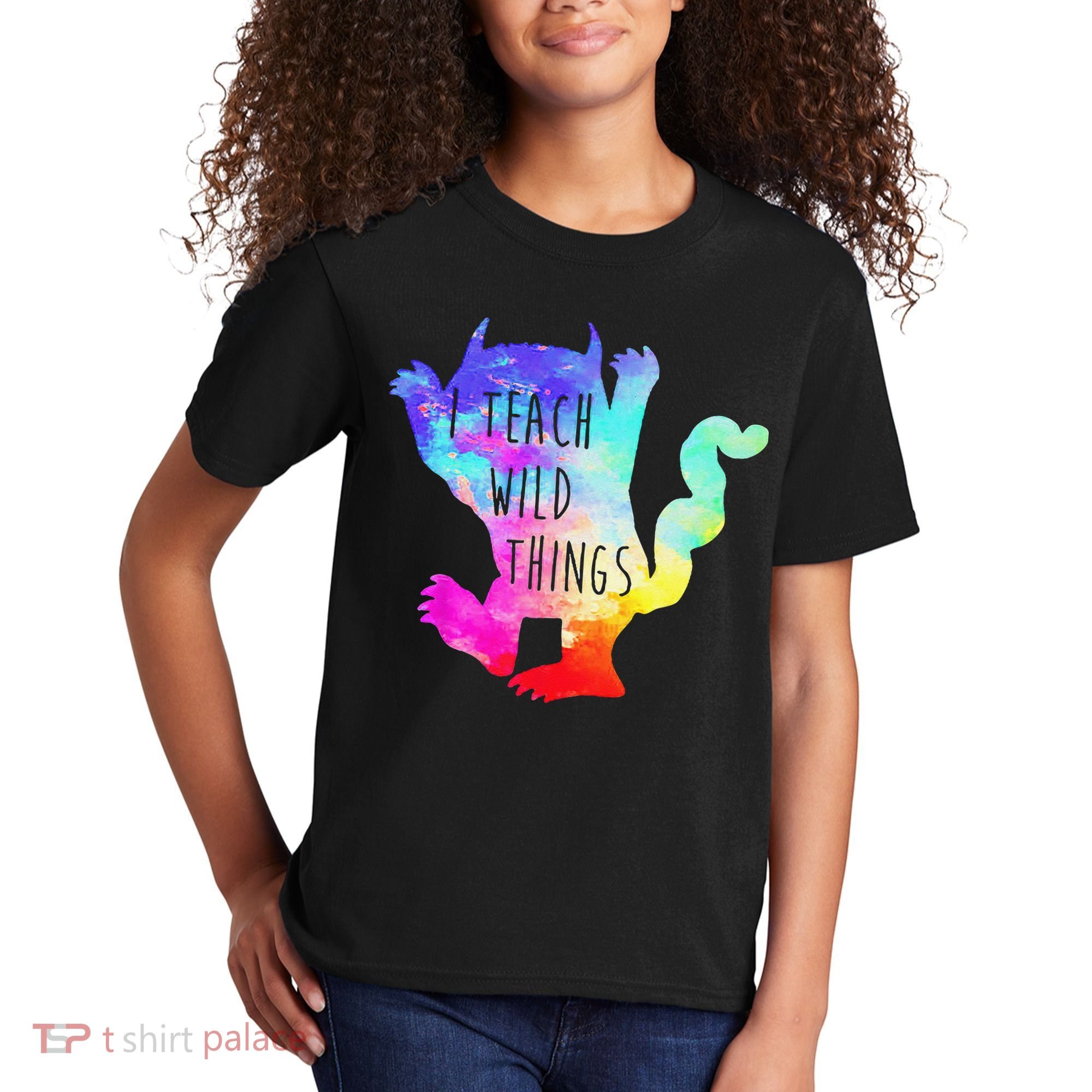 I Teach Wild Things Monster Funny Halloween Gifts Kids T-Shirt