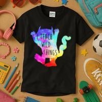 I Teach Wild Things Monster Funny Halloween Gifts Kids T-Shirt thumb 3