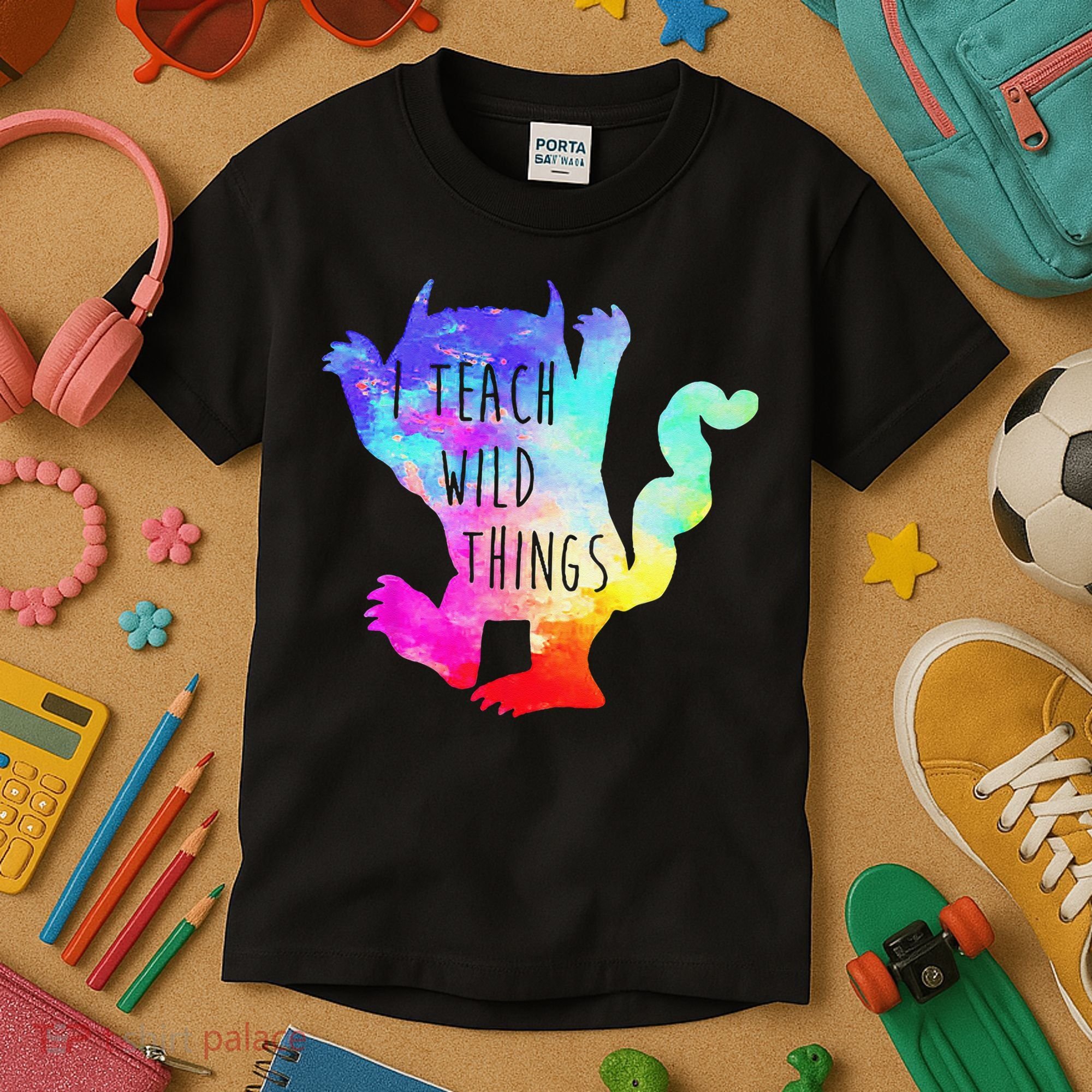 I Teach Wild Things Monster Funny Halloween Gifts Kids T-Shirt