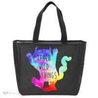 I Teach Wild Things Monster Funny Halloween Gifts Tote Bag thumb 0