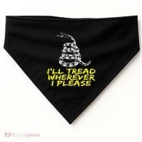 ILl Tread Wherever I Please Rattlesnake USA-Made Doggie Bandana thumb 0