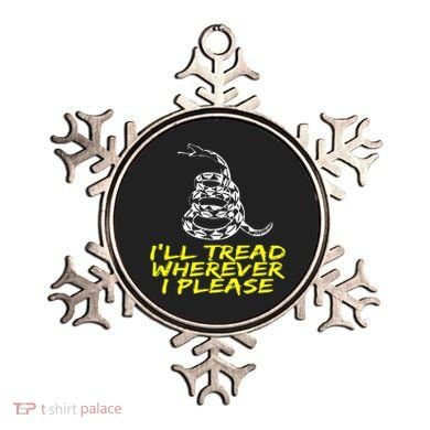 ILl Tread Wherever I Please Rattlesnake Ornament