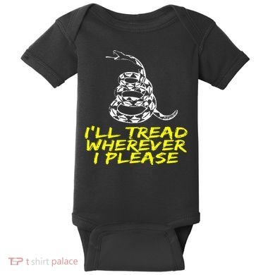 ILl Tread Wherever I Please Rattlesnake Baby Bodysuit