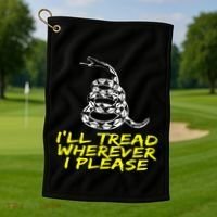 ILl Tread Wherever I Please Rattlesnake Golf Towel thumb 1