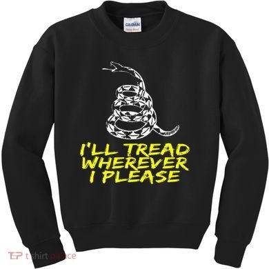 ILl Tread Wherever I Please Rattlesnake Kids Sweatshirt