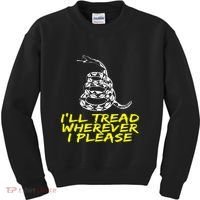 ILl Tread Wherever I Please Rattlesnake Kids Sweatshirt thumb 0