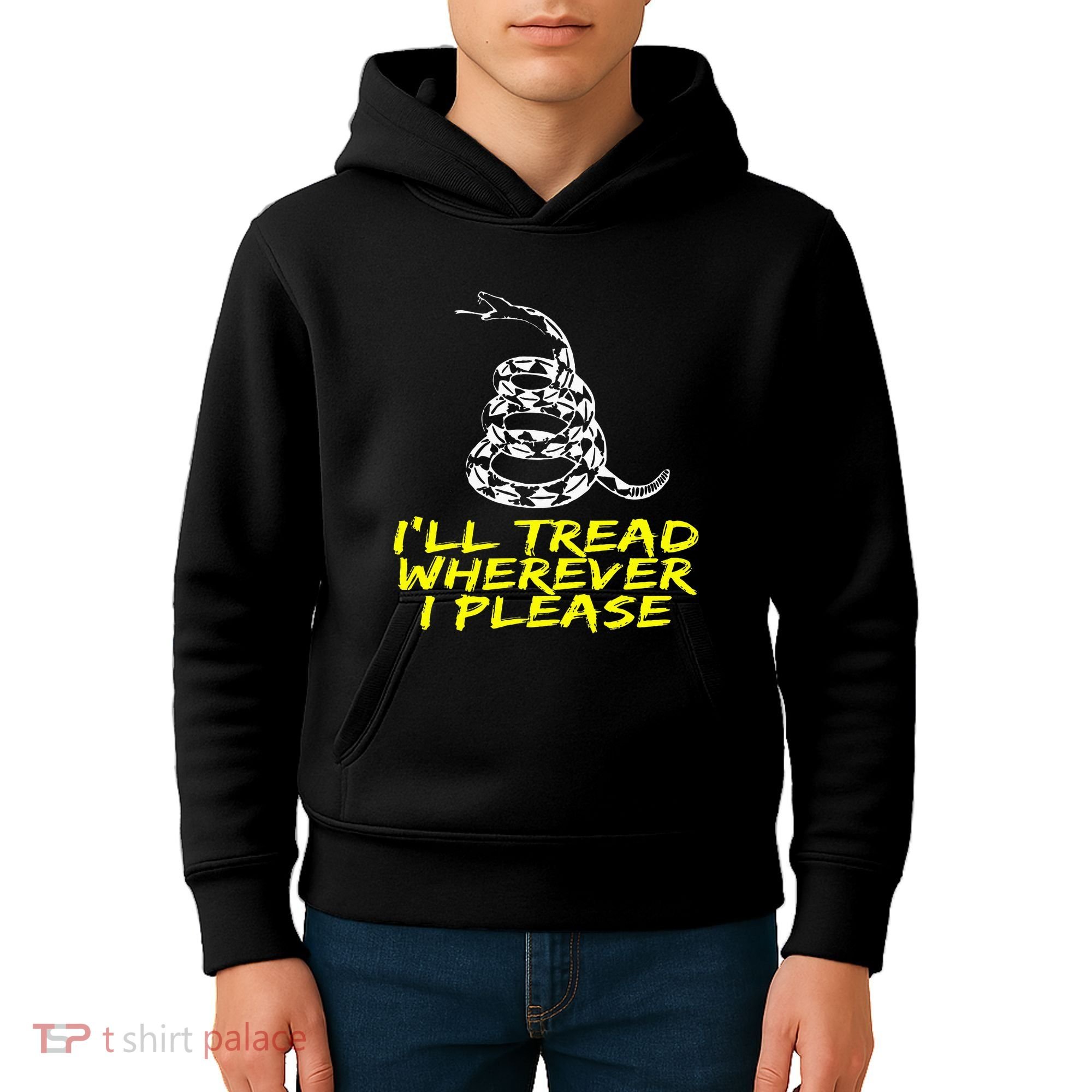 ILl Tread Wherever I Please Rattlesnake Kids Hoodie