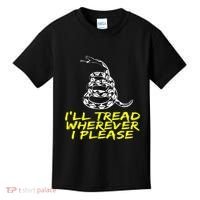 ILl Tread Wherever I Please Rattlesnake Kids T-Shirt thumb 0