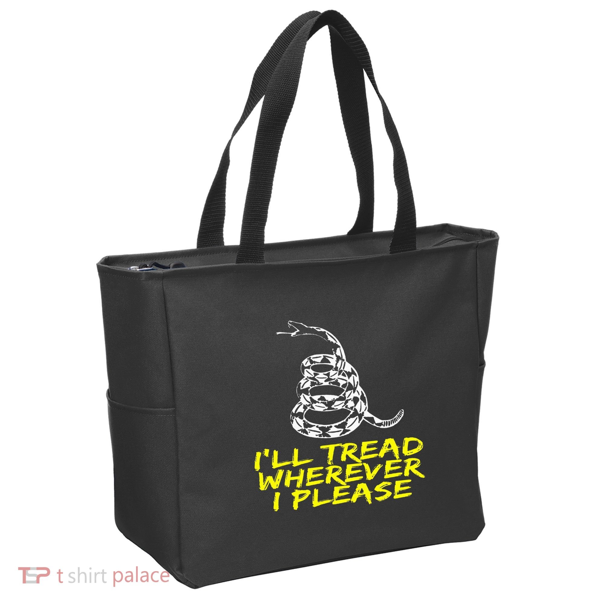 ILl Tread Wherever I Please Rattlesnake Tote Bag
